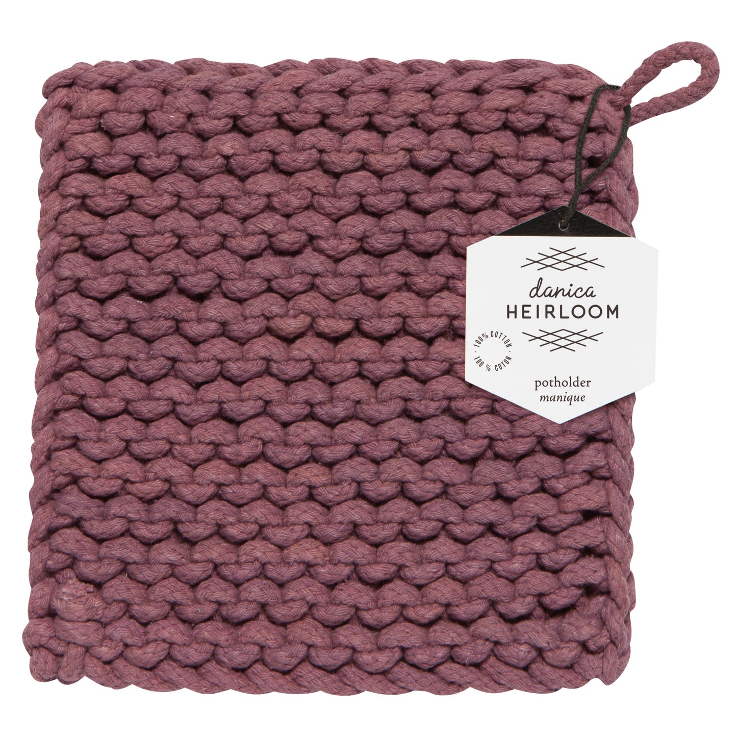 Ash Plum Knit Potholder