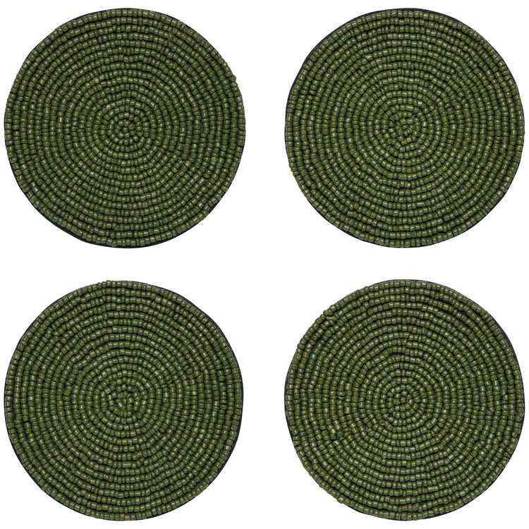 Cedar Beaded Coasters Set of 4