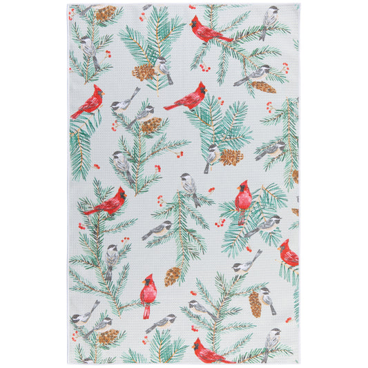 Birds & Boughs Christmas Recycled Microfibre Dishtowel