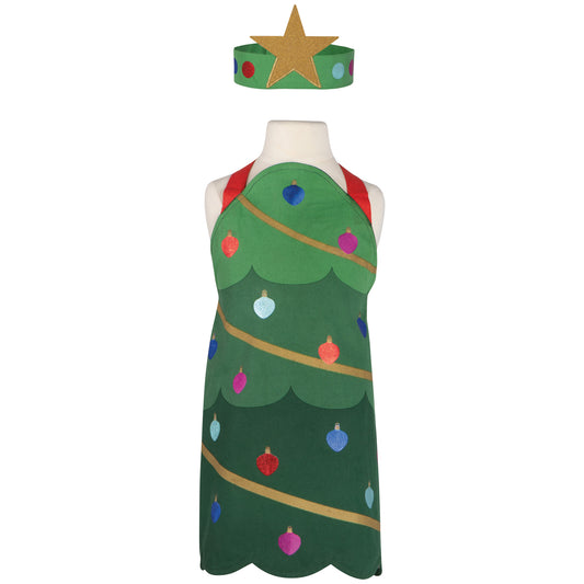 Xmas Tree Christmas Daydream Kids Apron and Hat Set