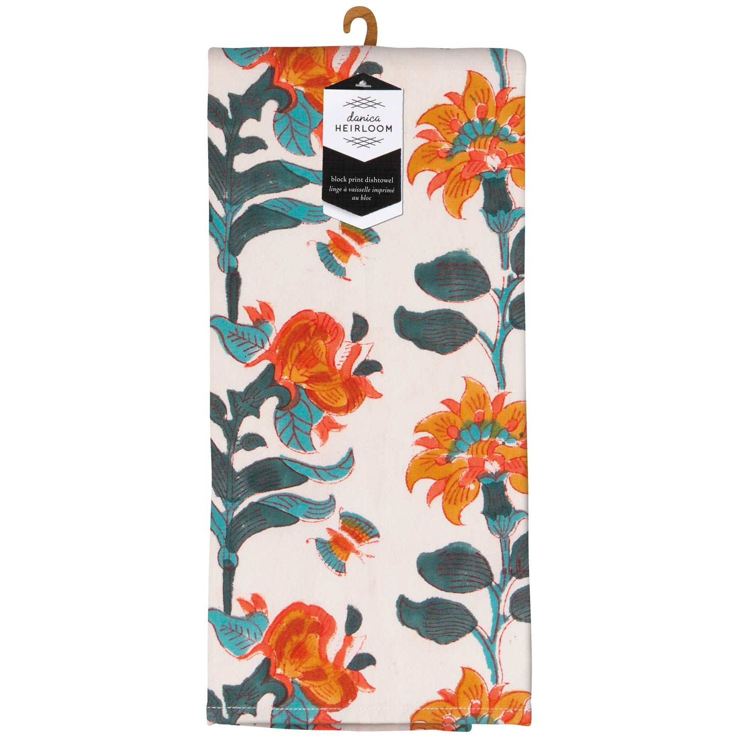 Marigold Block Print Dishtowel