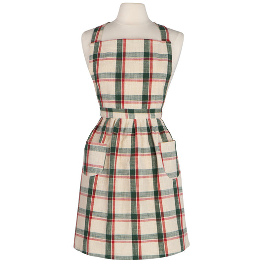 Noel Plaid Classic Christmas Apron