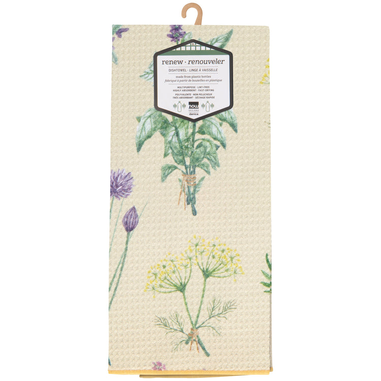 Fresh Herbs Recycled Microfibre Dishtowel