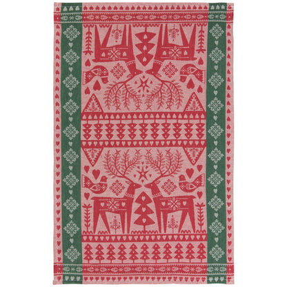 Folk Forest Christmas Jacquard Dishtowel