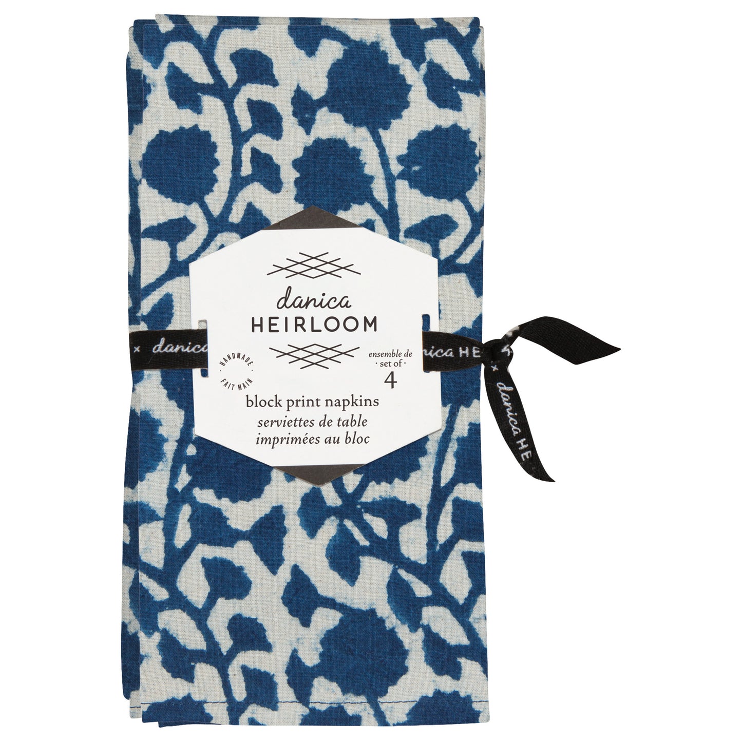Vinebloom Block Print Napkins Set of 4
