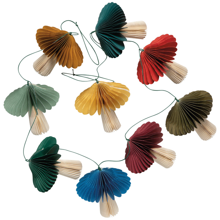 Mushroom Gems Honeycomb Paper Garland