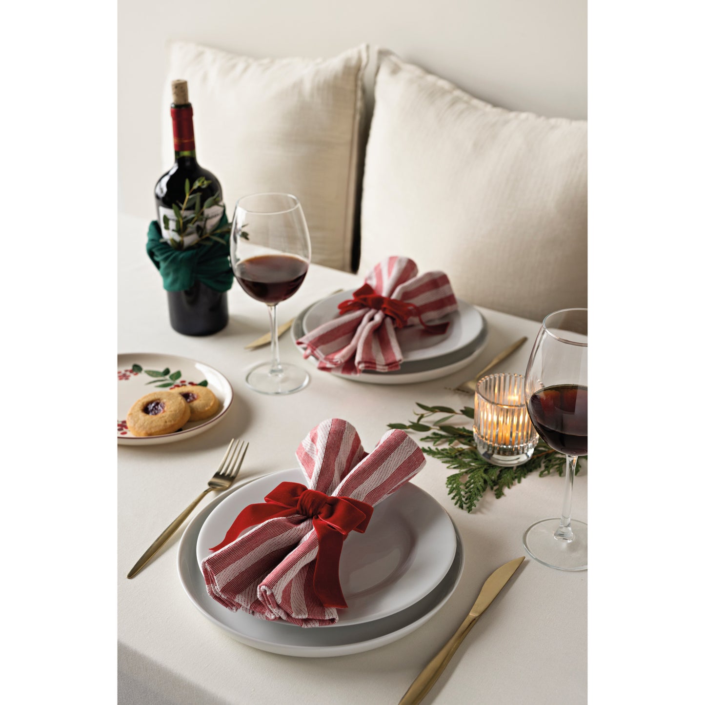 Peppermint Stripe Napkins Set of 4