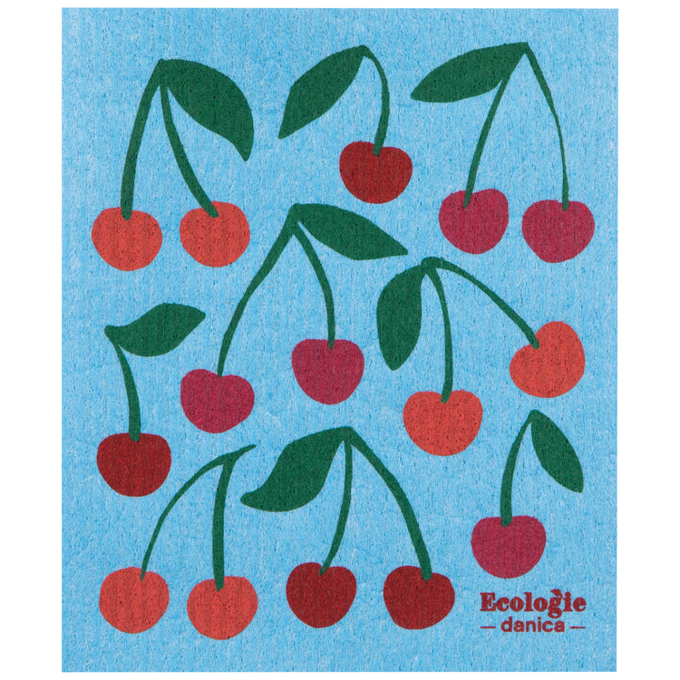 Wild Cherries Swedish Dishcloth
