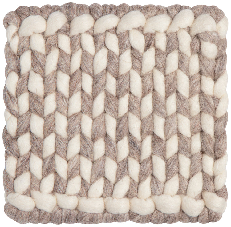 Braid Felt Wool Trivet - Flint