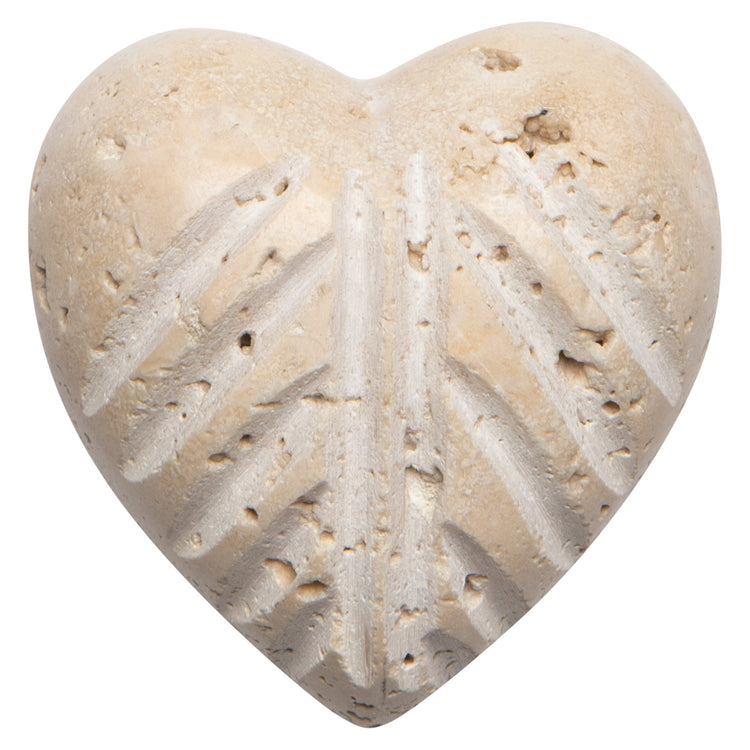 Beige Marble Heart Medium