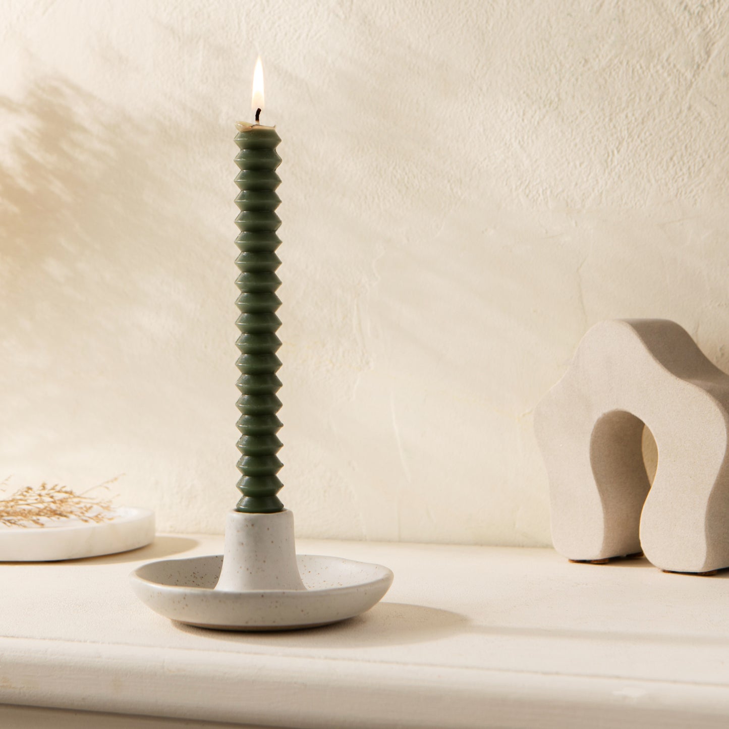Lumina-Gray Candle Holder