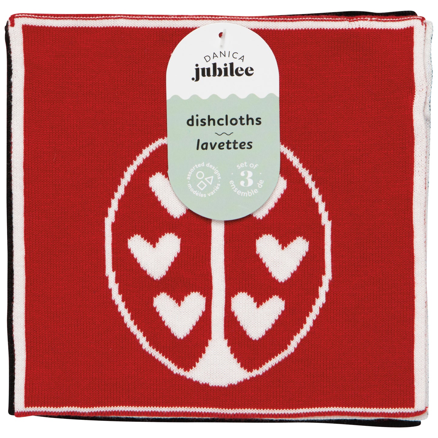 Ladybugs Knit Dishcloth Set of 3