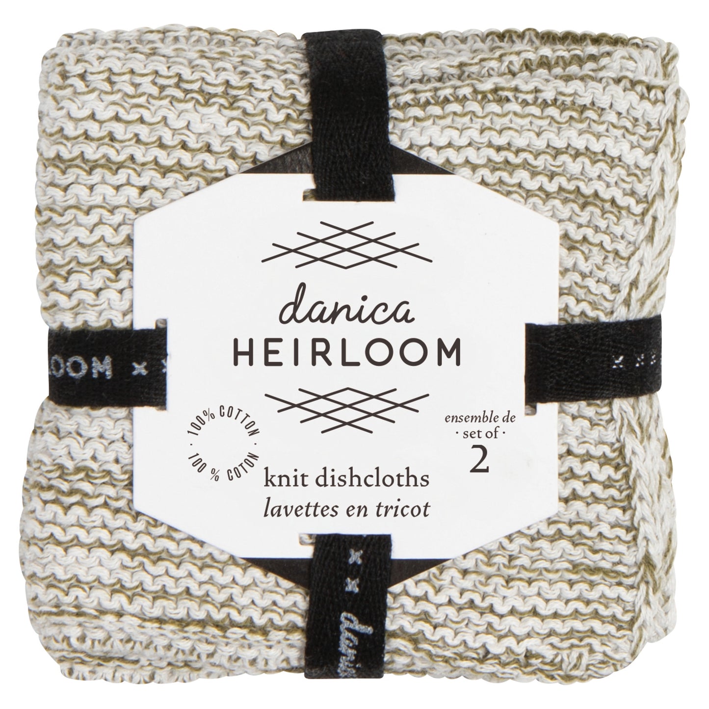 Olive Branch Knit Dishcloths Set of 2