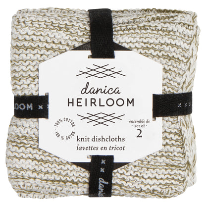 Olive Branch Knit Dishcloths Set of 2