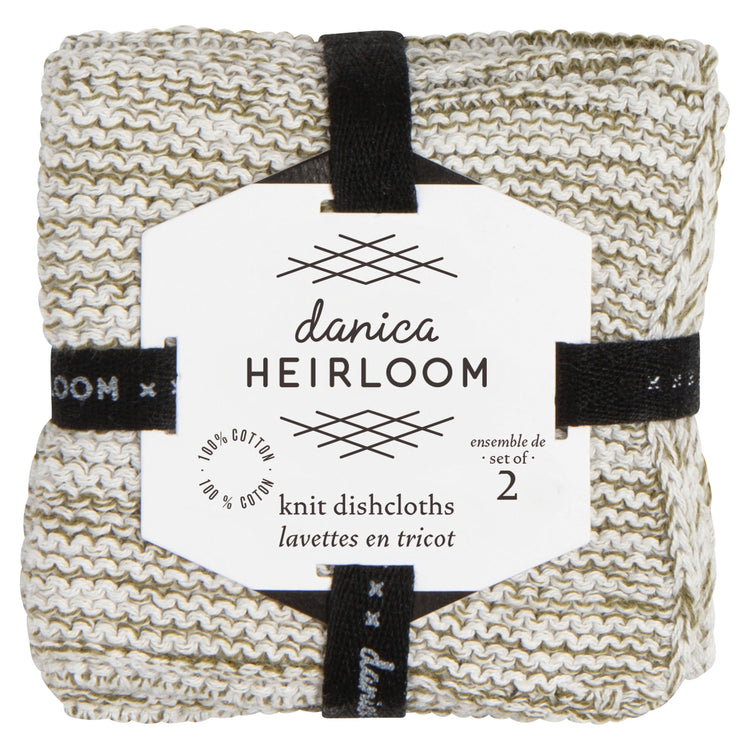 Olive Branch Knit Dishcloths Set of 2
