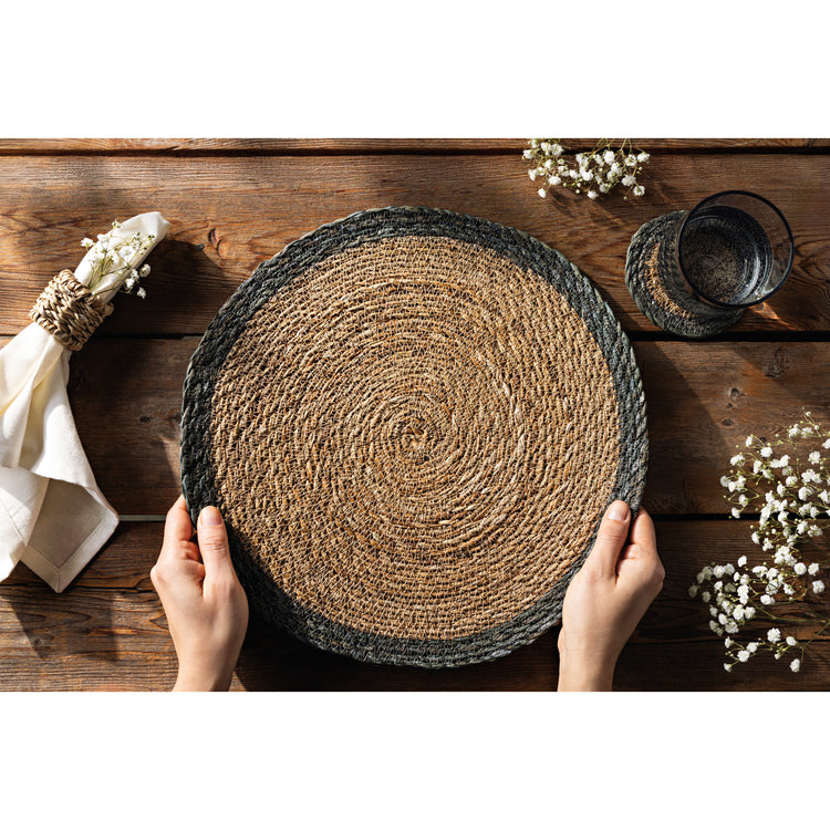 Blue Border Seagrass Placemat