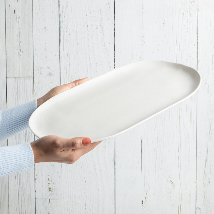 Fresco Melamine Platter - Vanilla Bean
