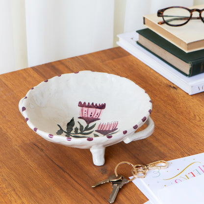 Venus Hand Painted Footed Bowl