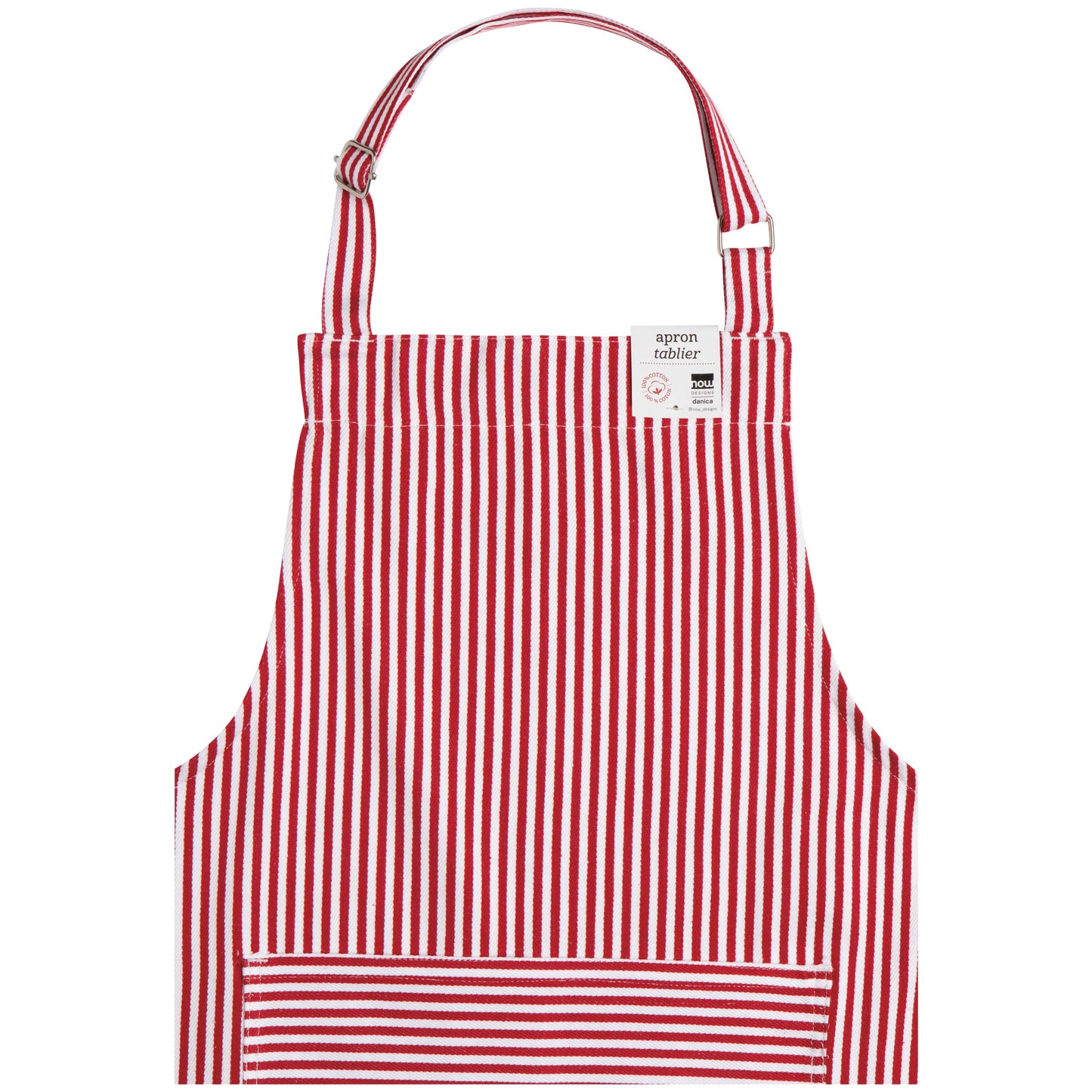 Narrow Red  Stripe Chef Apron