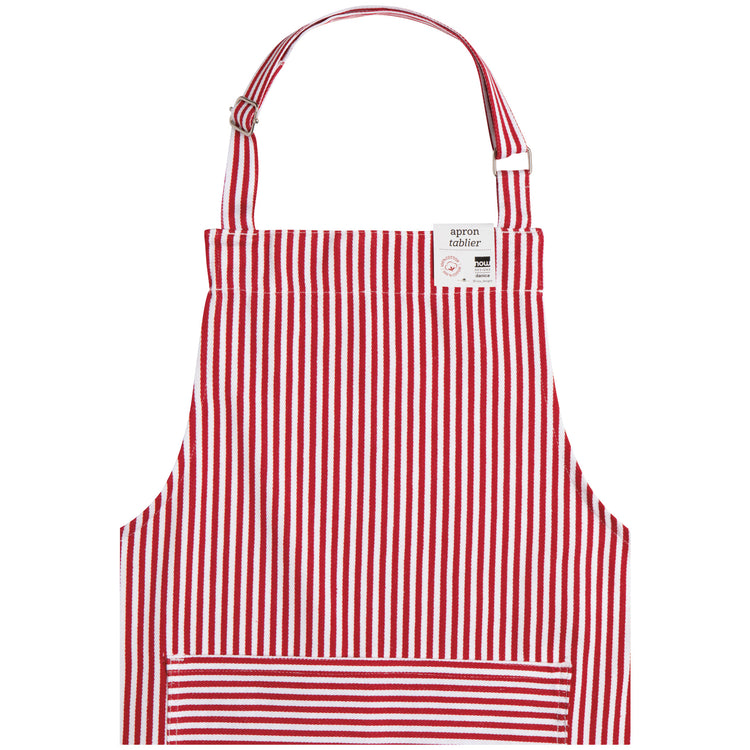 Narrow Red  Stripe Chef Apron