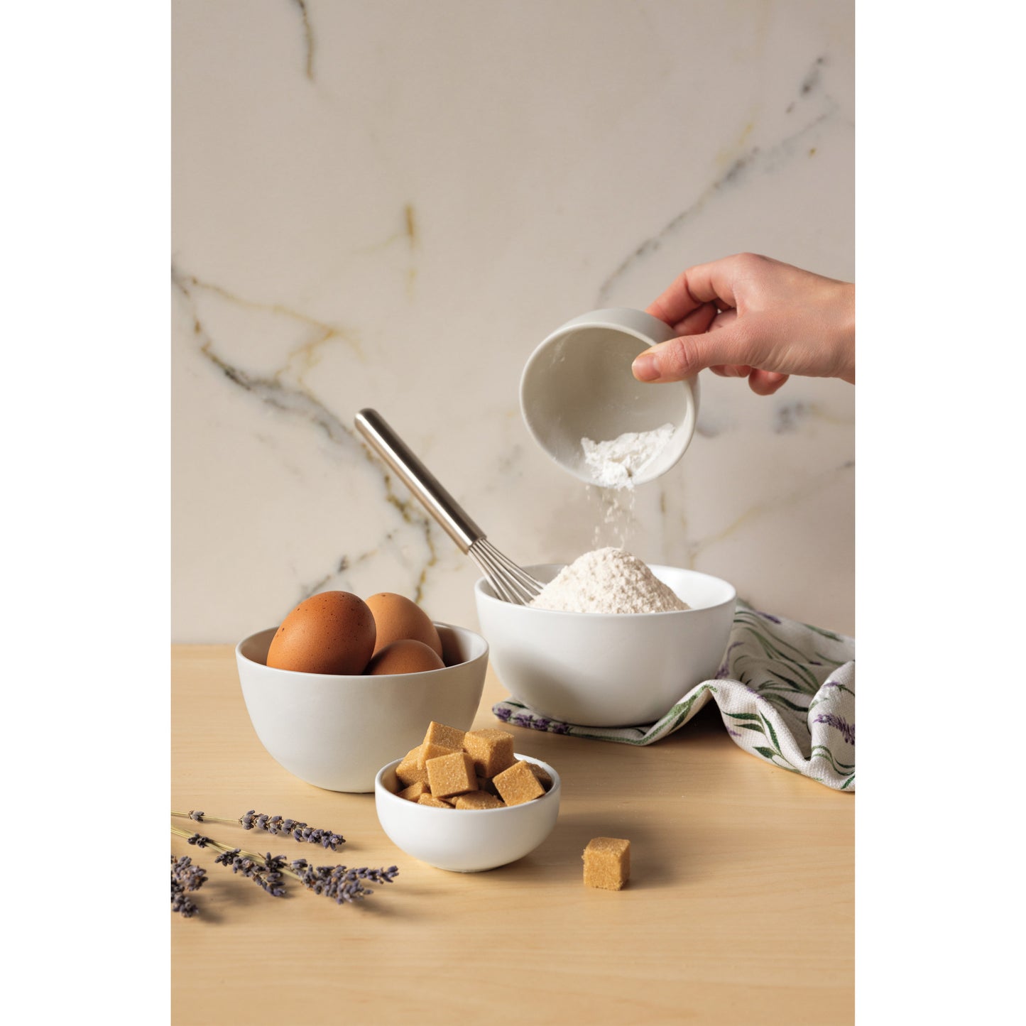 Matte White Prep Bowl Set of 3