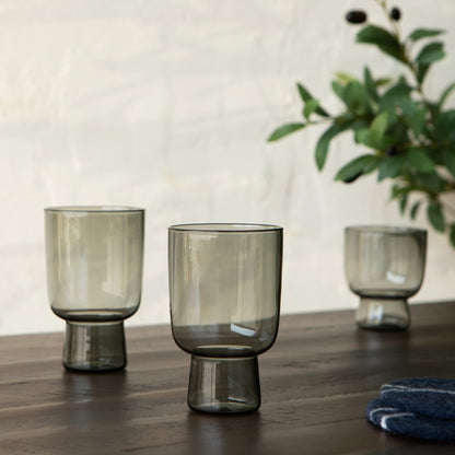 Pedestal Glass 11 oz - Smoke