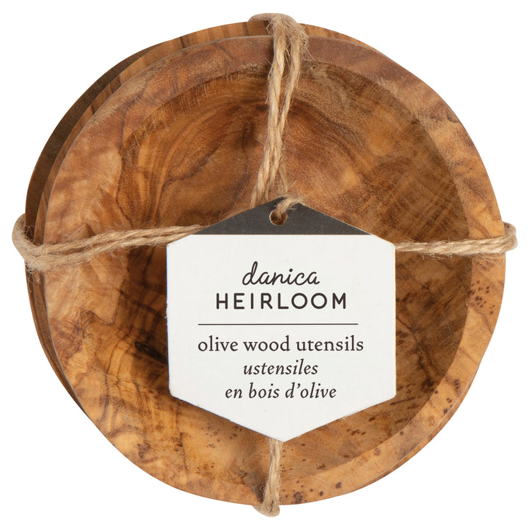 Olive Wood Pinch Bowls Set of 4