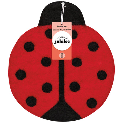 Ladybugs Felt Wool Trivet