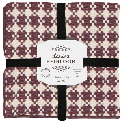 Ash Plum Assorted Woven Dishcloths Set of 2