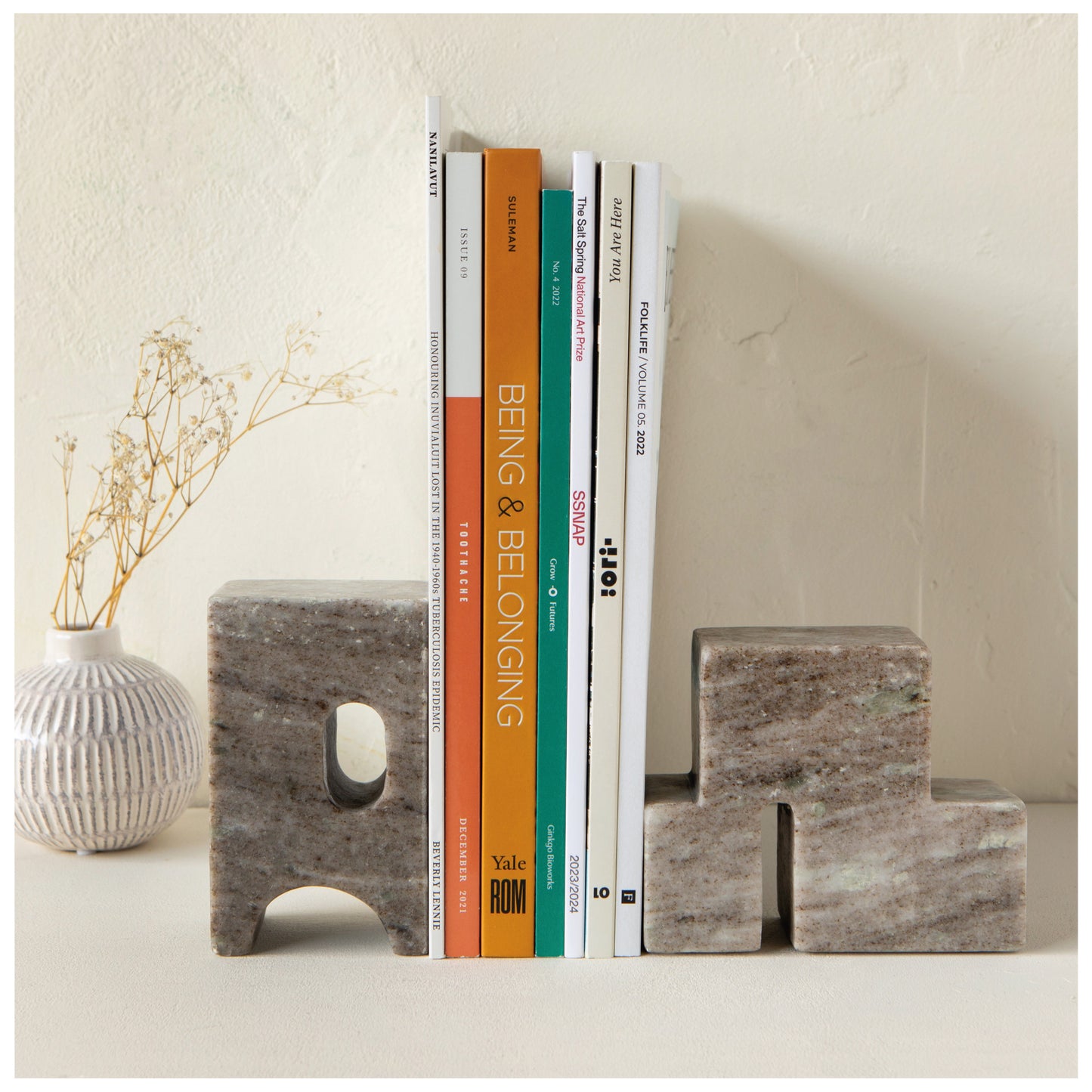 Block Marble Bookend