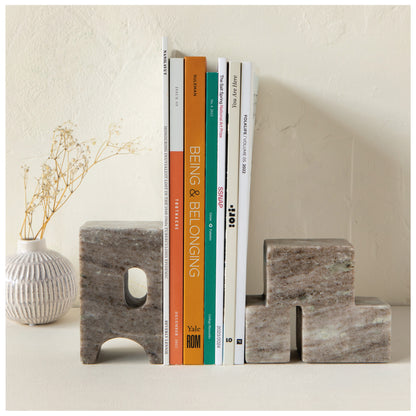 Block Marble Bookend