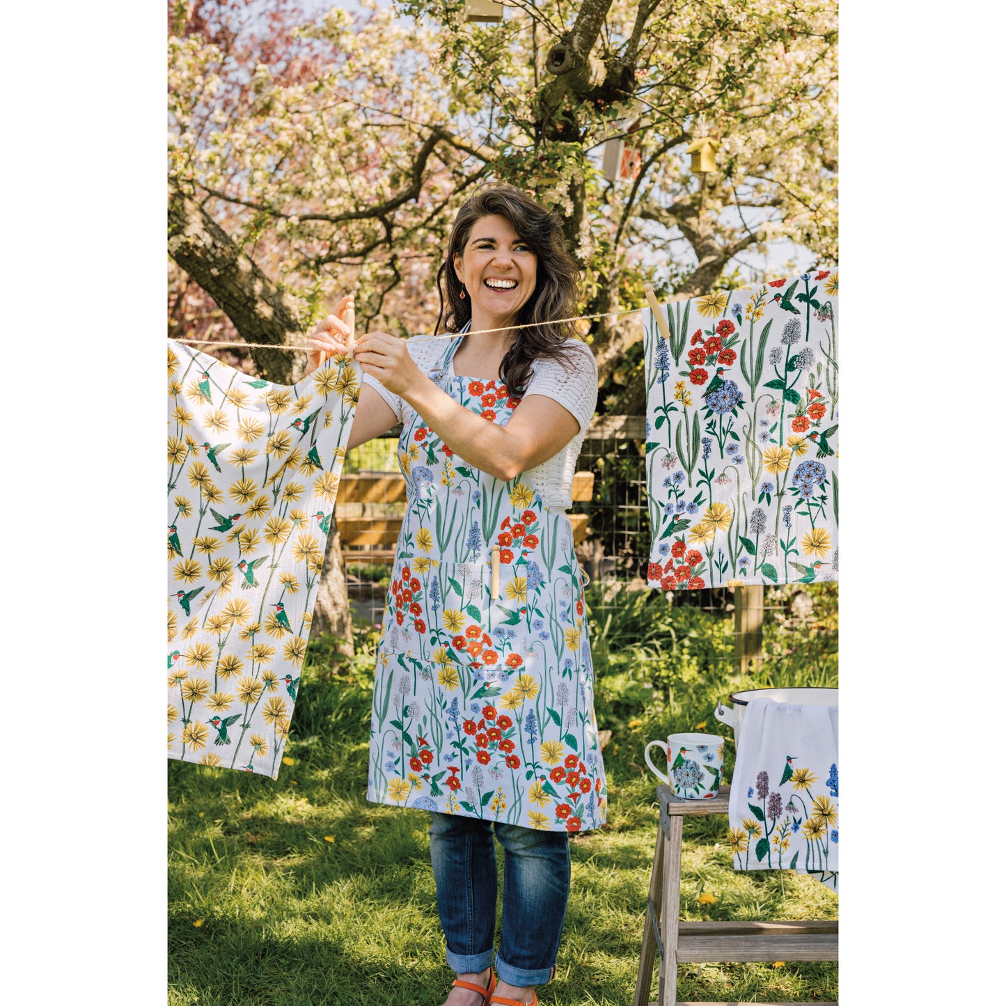 Hummingbird Baker's Floursack Dishtowels Set of 3