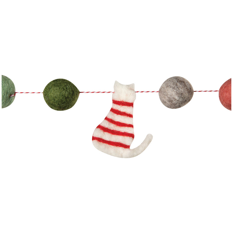 Cats Christmas Felt Garland