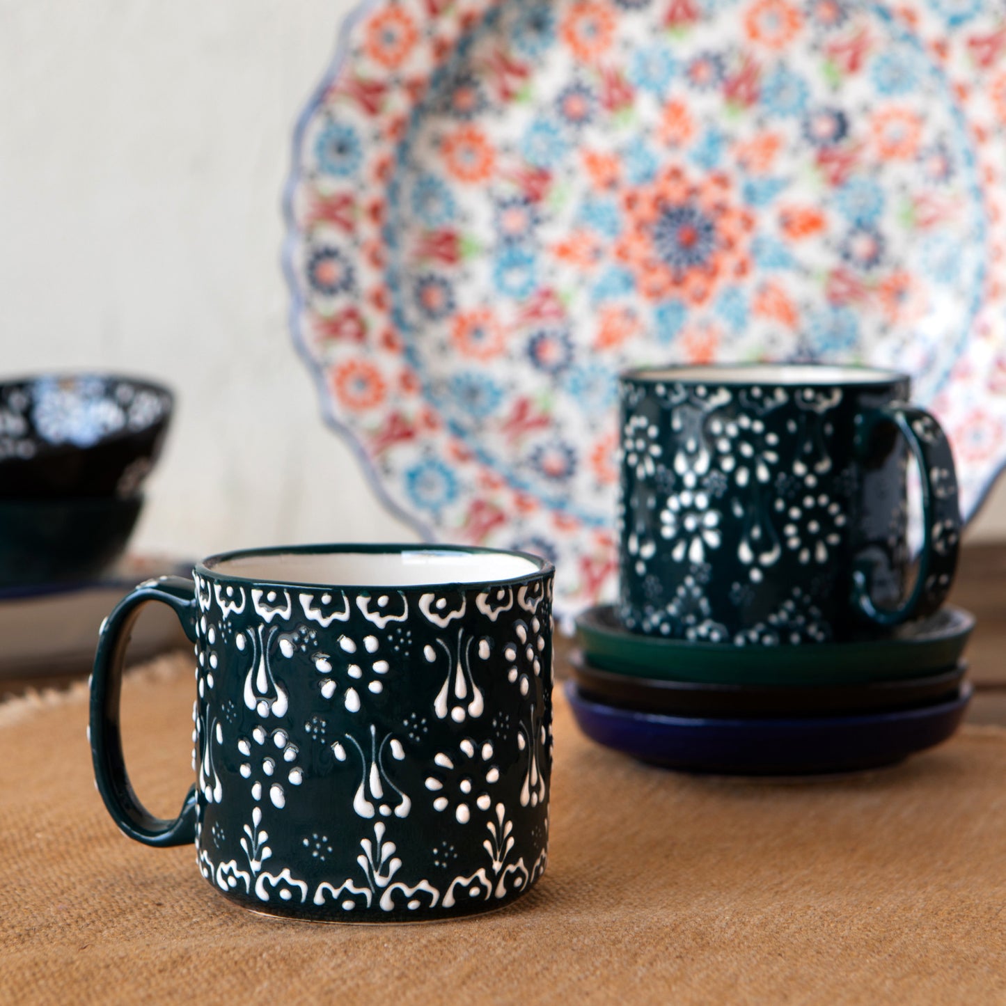 Hand-painted Turkish Mug - Evani Forest