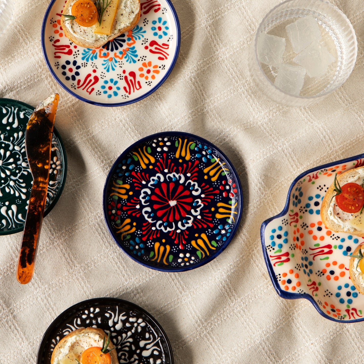 Hand-painted Turkish Dish - Evani Azure