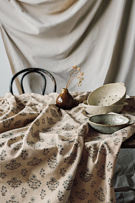 Block Print Table Linens