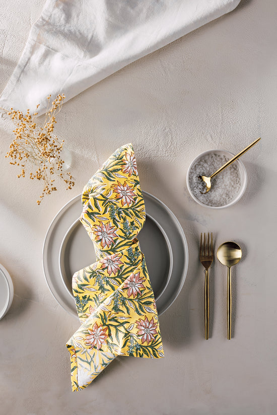 Block Print Table Linens