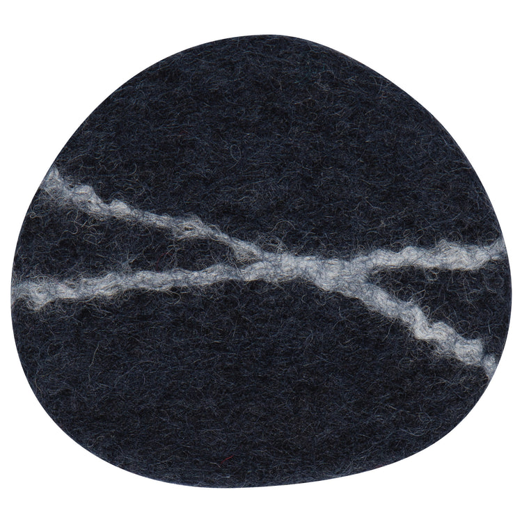 Striato Felt Coaster Set of 4 - Midnight