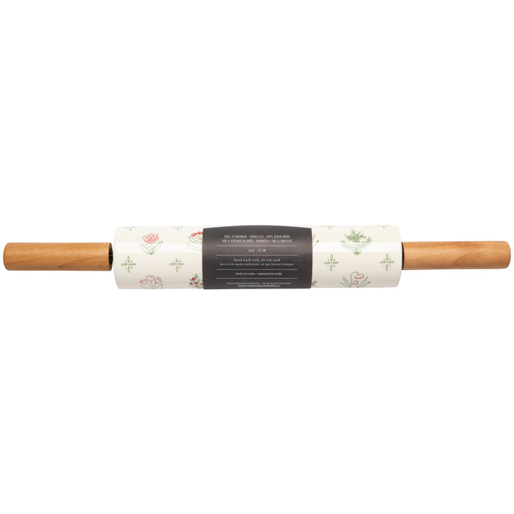 Camellia Stoneware Rolling Pin