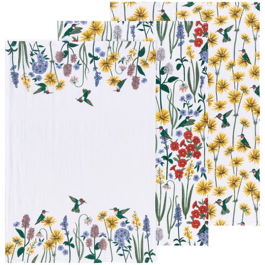 Hummingbird Baker's Floursack Set of 3 Assorted