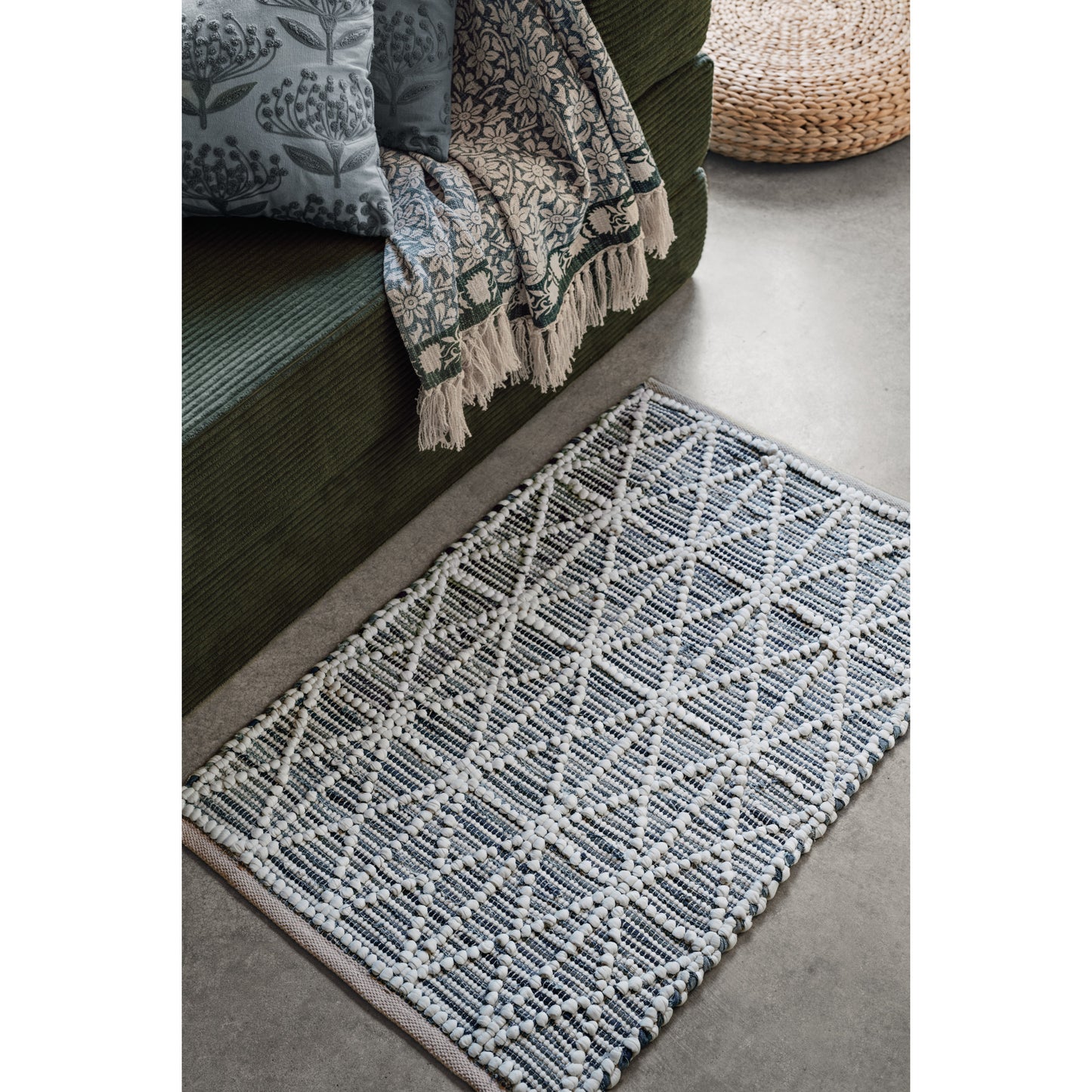 Hexa Cotton Chindi Rug 2 x 3 ft