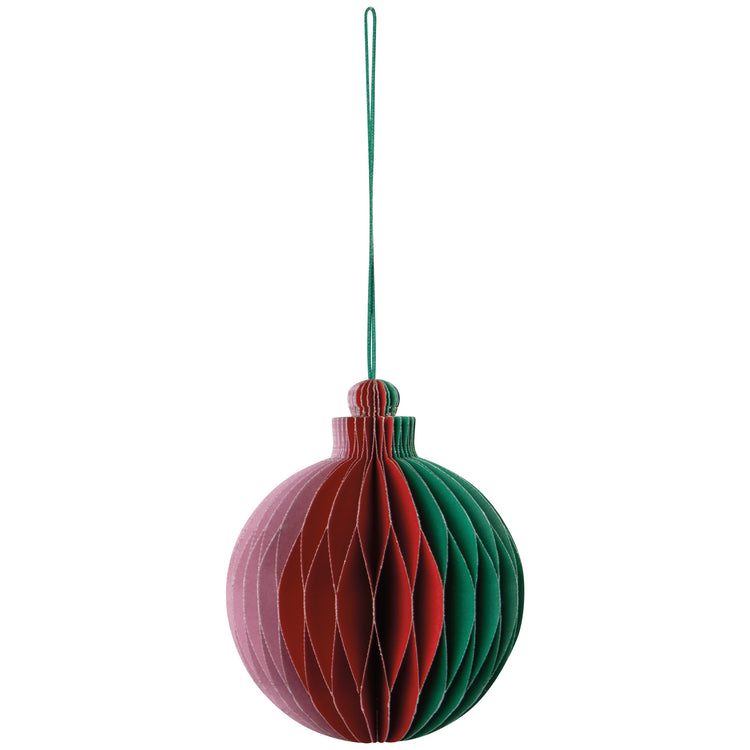 Globe Honeycomb Paper Christmas Tree Ornament