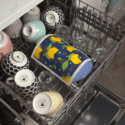 Provencal Lemons Swedish Dishcloth