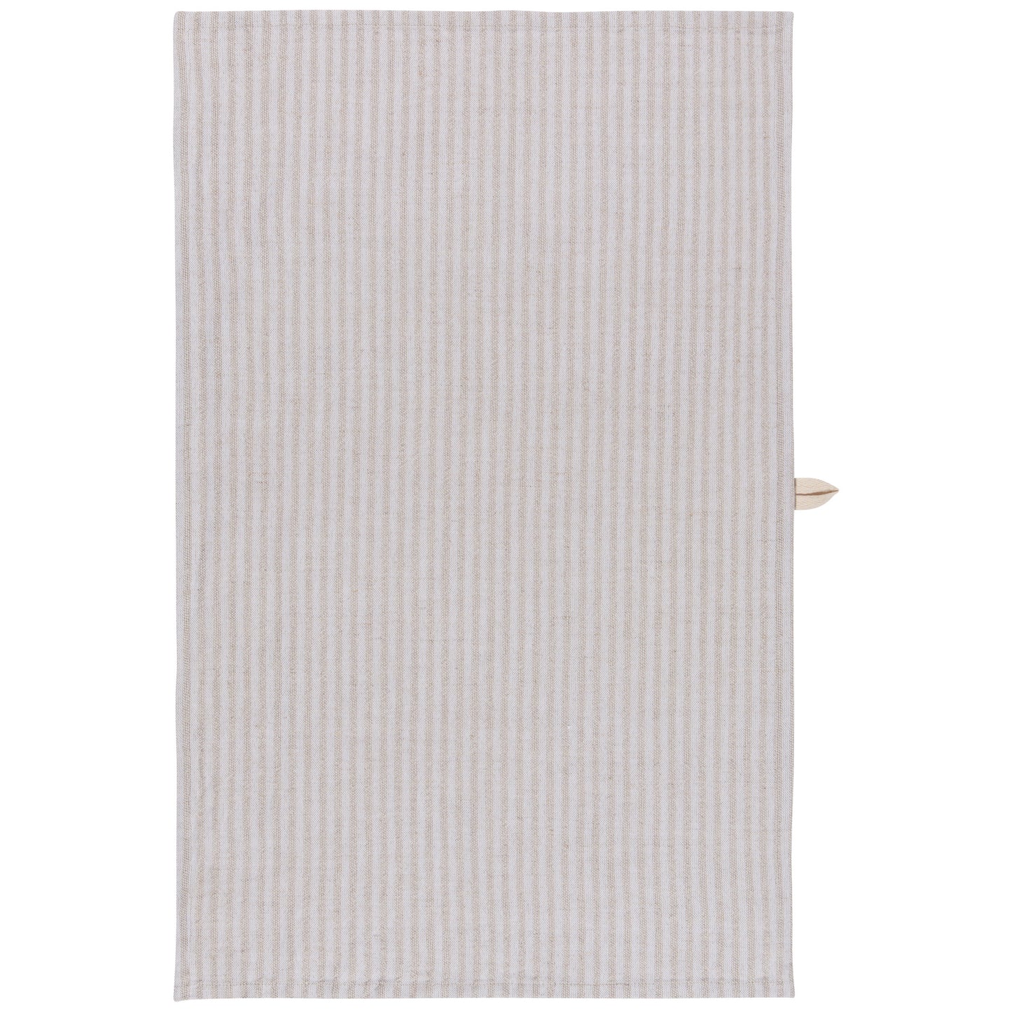 Dove Gray Stripe Linen-Cotton Dishtowel