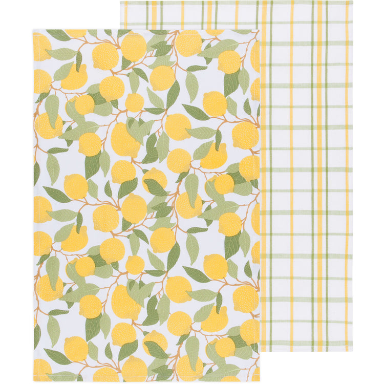 Lemons Coordinated Dishtowels Set of 2