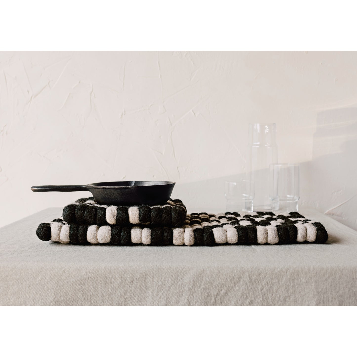 Ember Wool Felt Ball Trivet