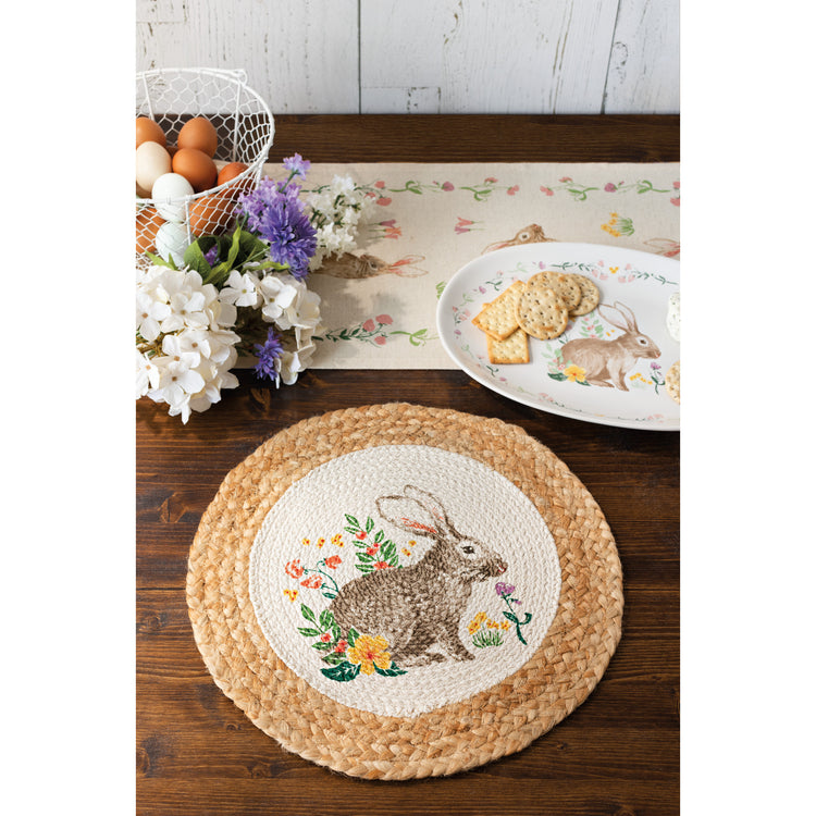 Easter Bunny Braided Round Placemat