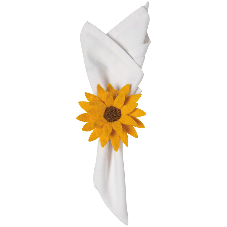 Sunflower Splendor Felt Napkin Ring