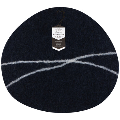 Striato Felt Wool Placemat - Midnight