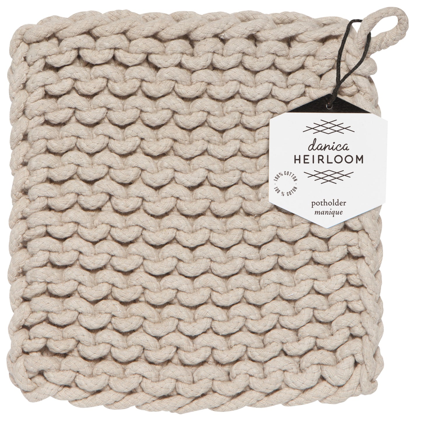 Dove Gray Knit Potholder